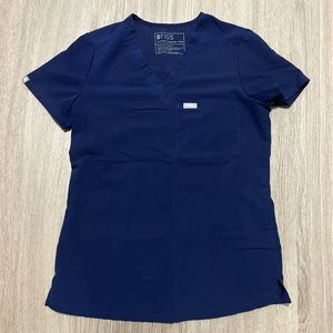 FIGS Navy Blue Catarina Scrub Top